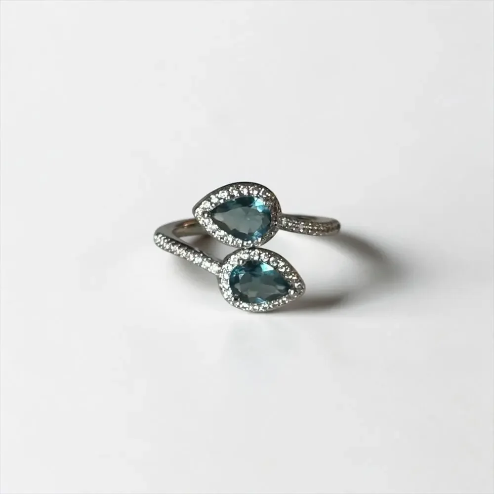 Delicate Adjustable Green Ring